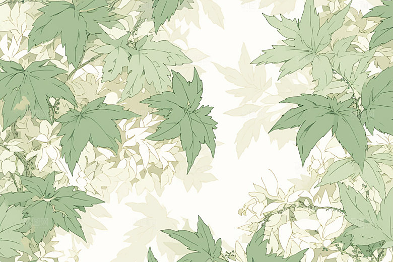 植物绿色枝叶背景图