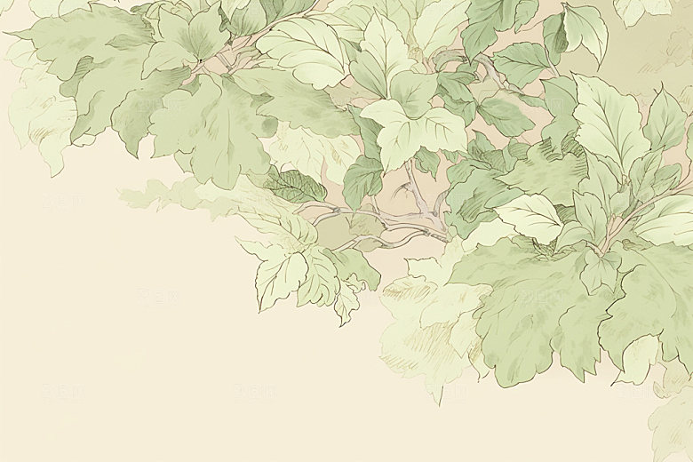 植物底纹清新背景图