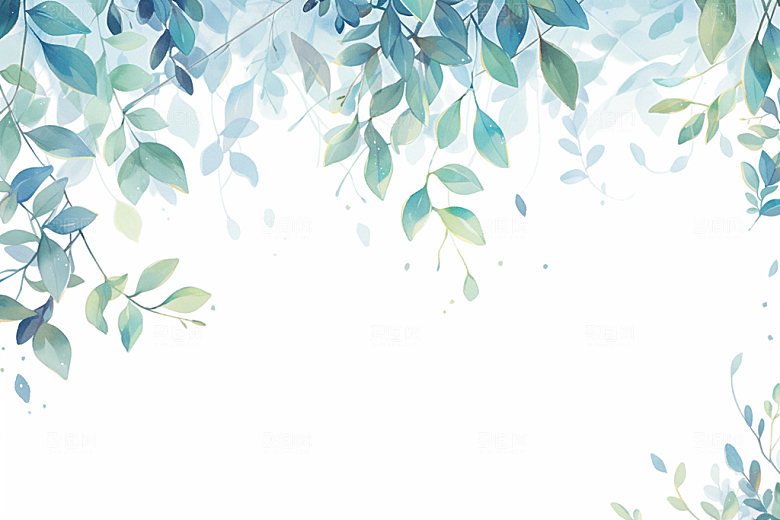 植物清新花纹背景图