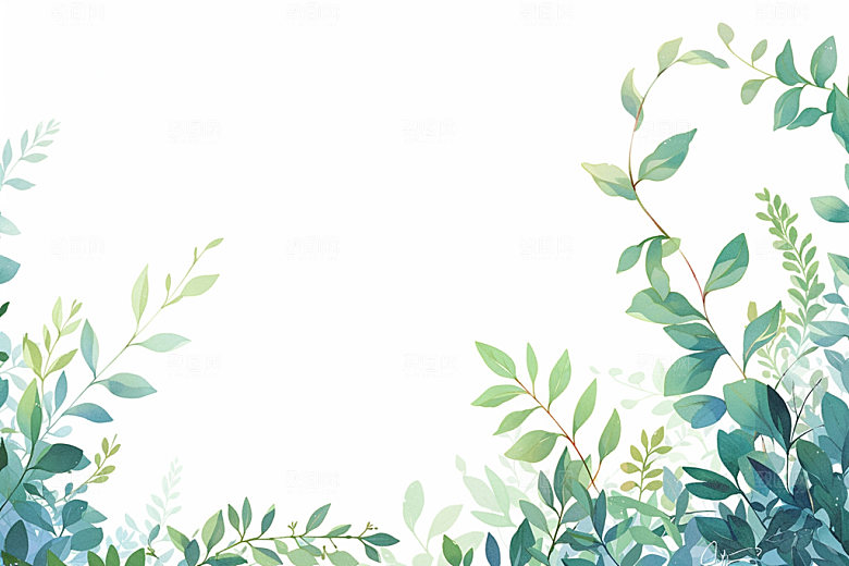 植物树叶底纹背景图