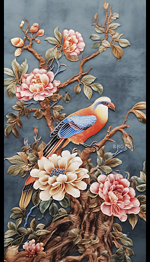 中国风花鸟花卉艺术装饰画