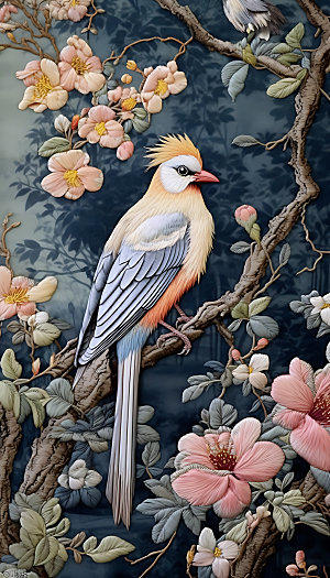 中国风花鸟花卉鸟类装饰画