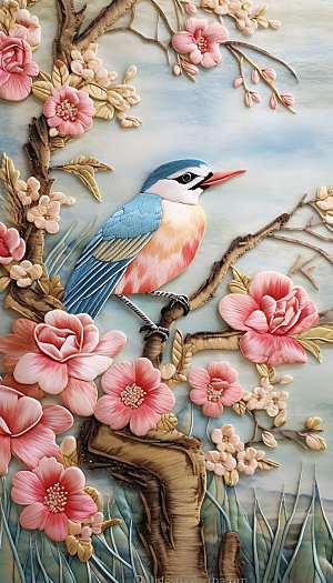 中国风花鸟自然花卉装饰画