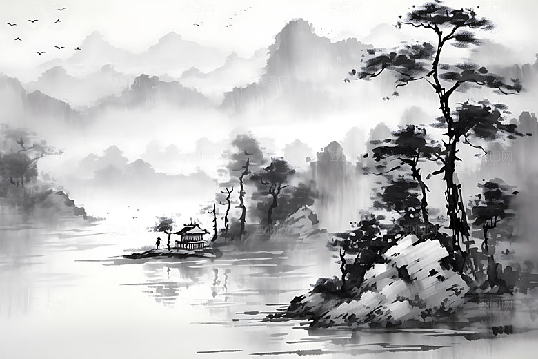 水墨中国风国画装饰画