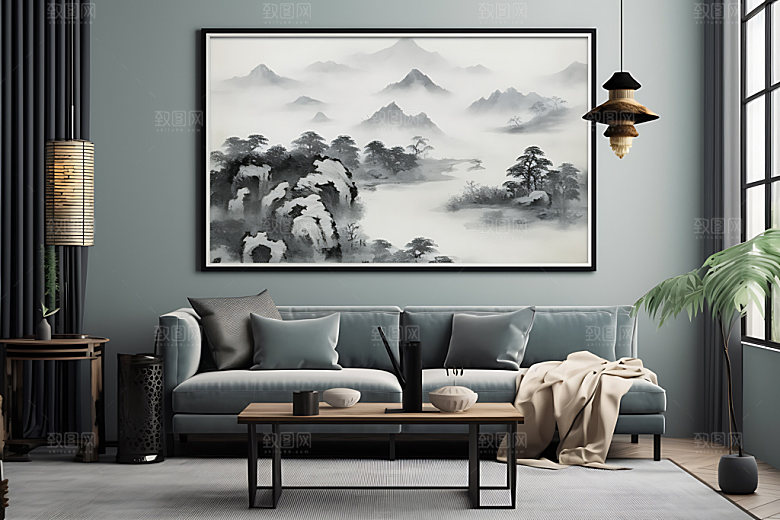 水墨国画中国画装饰画