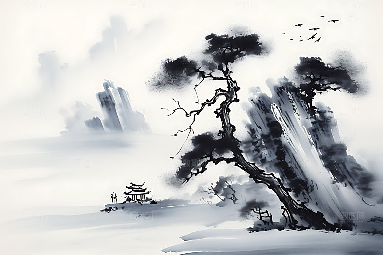水墨国画中国风装饰画