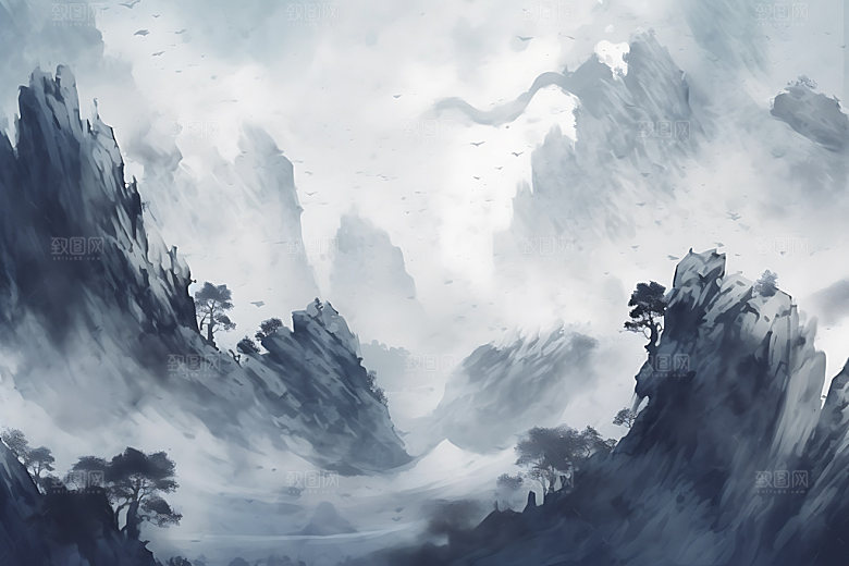 水墨传统国画装饰画