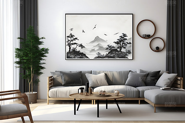 水墨传统国画装饰画