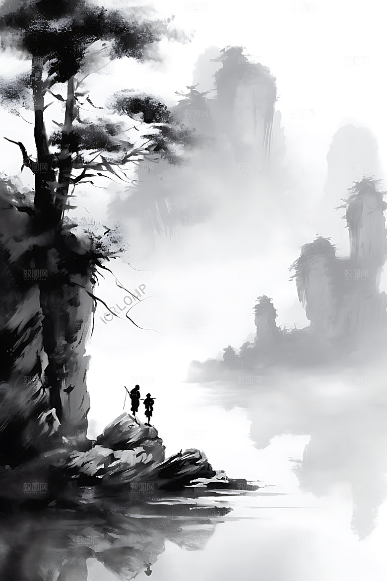 山水中国画写意装饰画