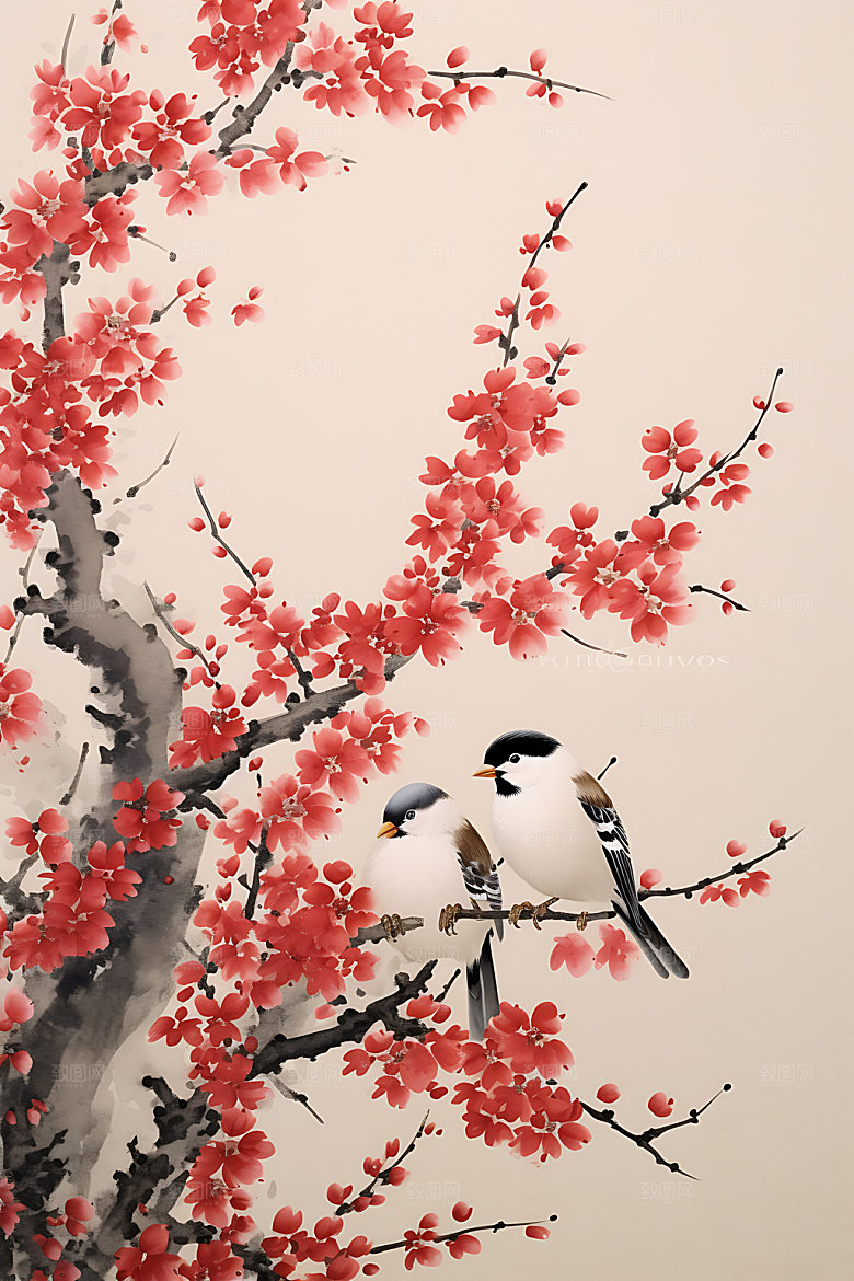 山水水墨笔墨装饰画