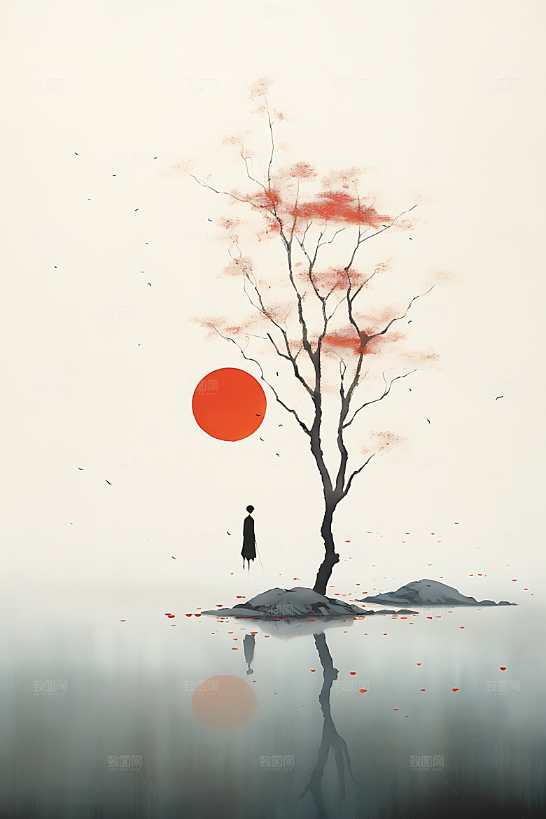 山水中国风写意装饰画