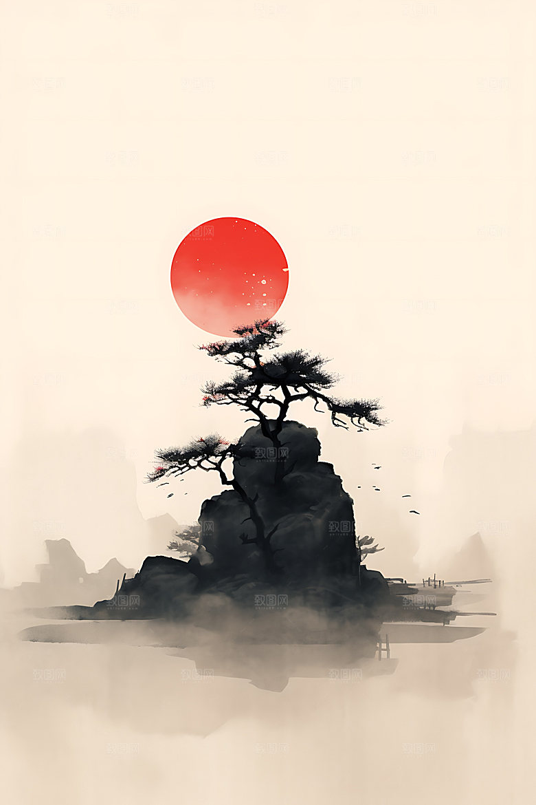 山水中国画工笔画装饰画