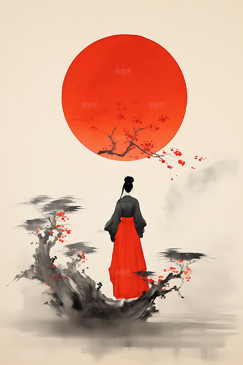 山水水墨中国画装饰画