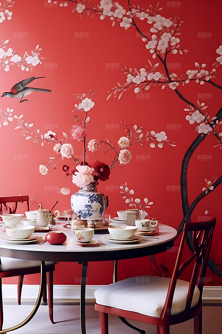 山水工笔画中国画装饰画