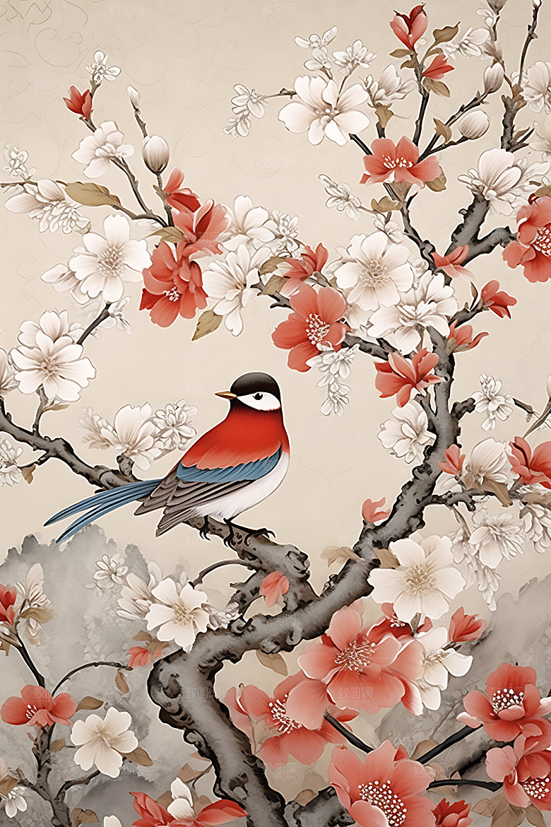 山水中国风笔墨装饰画