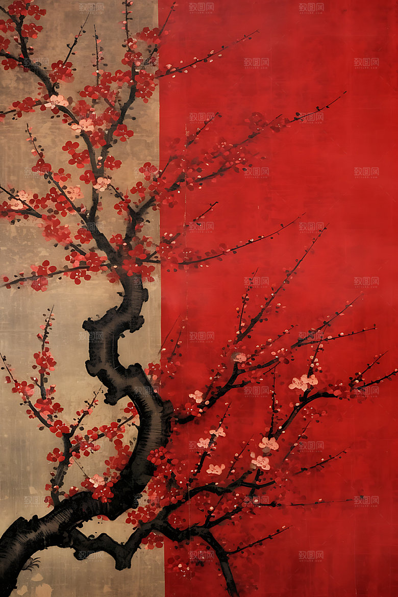 山水笔墨工笔画装饰画