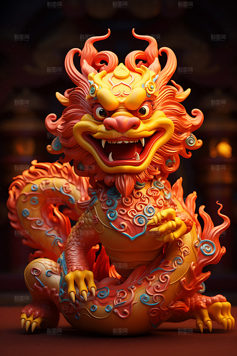 中国龙3D热闹效果图