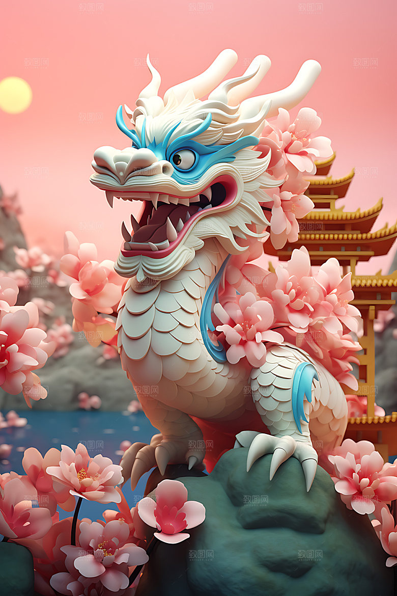 中国龙模型热闹效果图