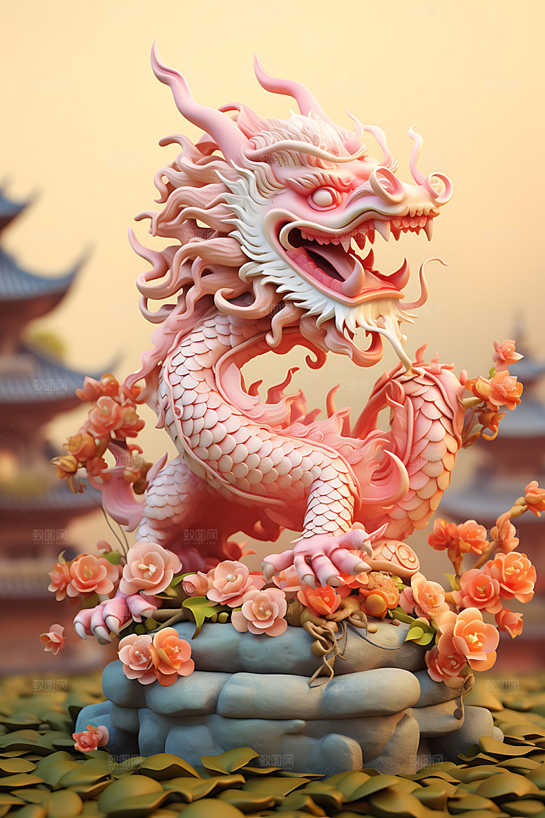 中国龙喜庆热闹效果图