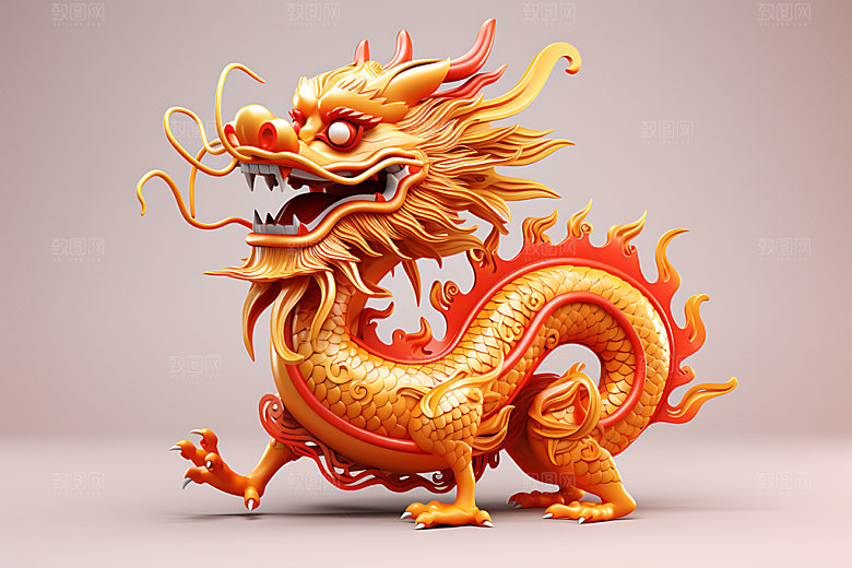 中国龙3D龙年效果图