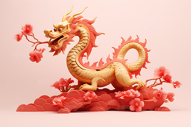 中国龙热闹3D效果图