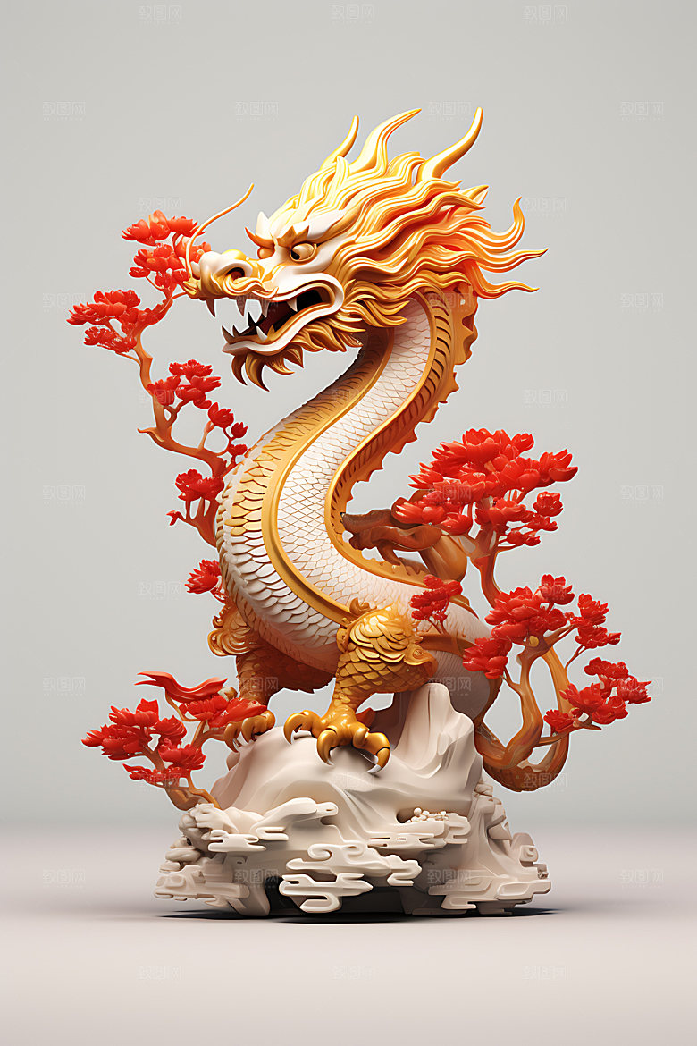 中国龙喜庆传统文化效果图