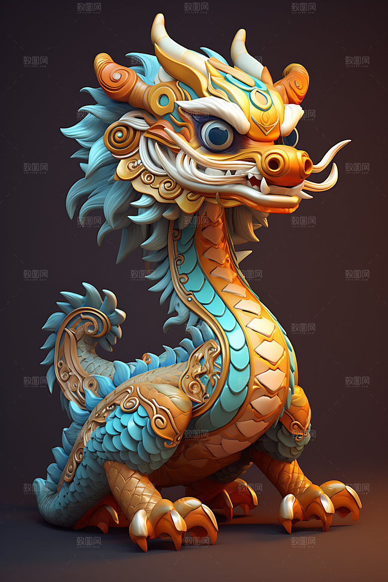 中国龙3D热闹效果图