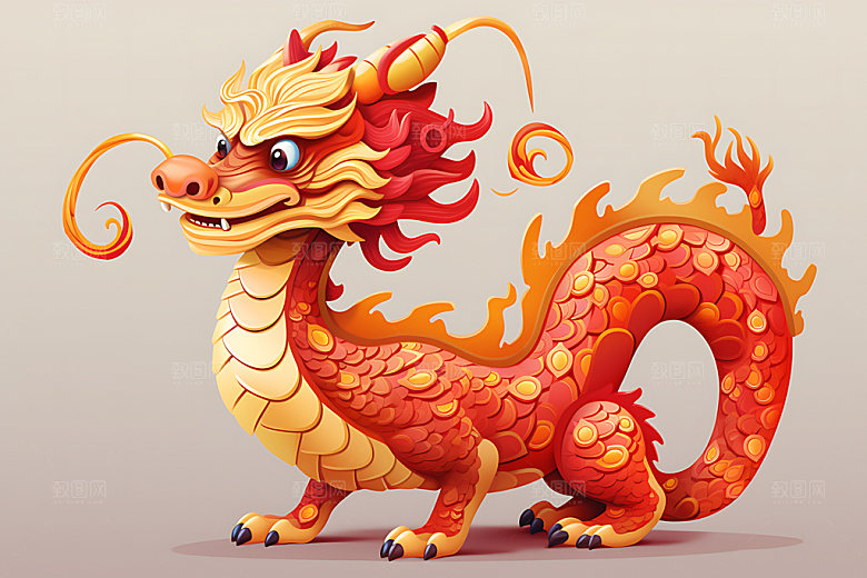 中国龙传统文化模型效果图