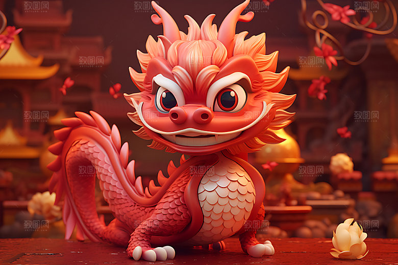 中国龙3D热闹效果图