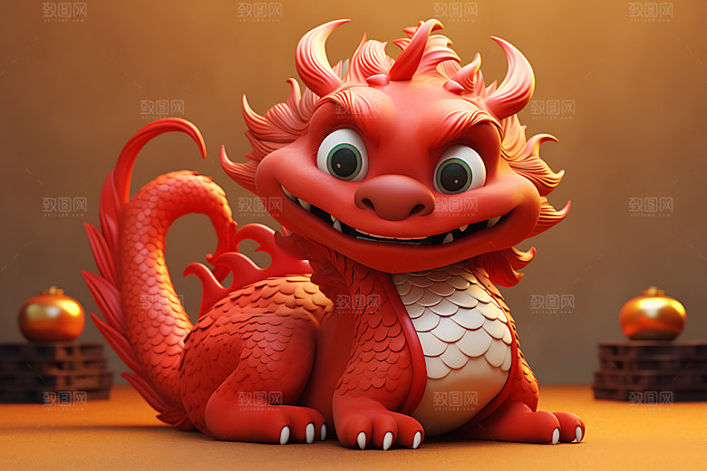 中国龙立体热闹效果图