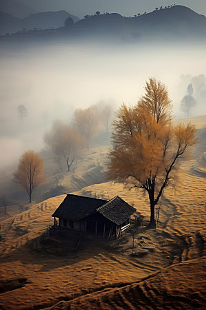 中国乡村自然农村摄影图