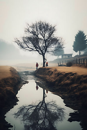 中国乡村风光农村摄影图