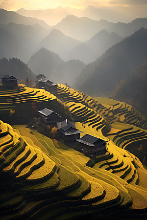 中国乡村自然风光摄影图