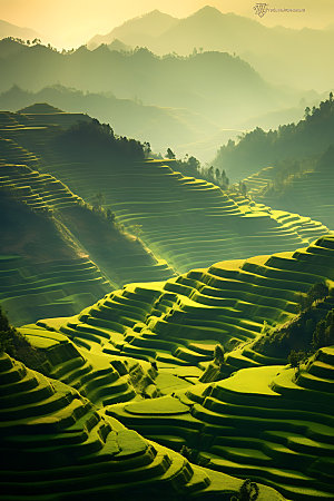 中国乡村自然田野摄影图