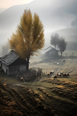 中国乡村农村高清摄影图