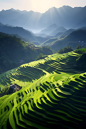 中国乡村田野风光摄影图