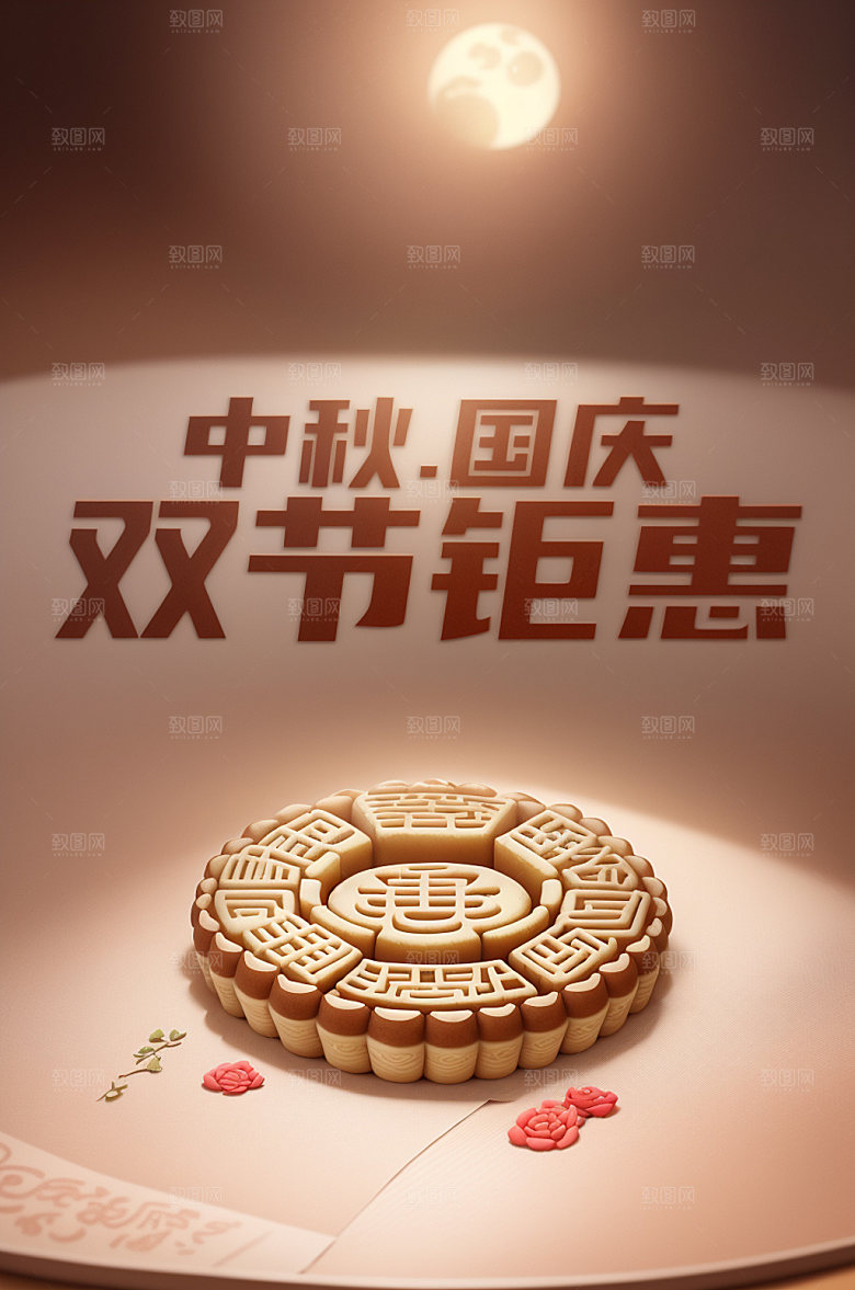 中秋国庆高清节日艺术字