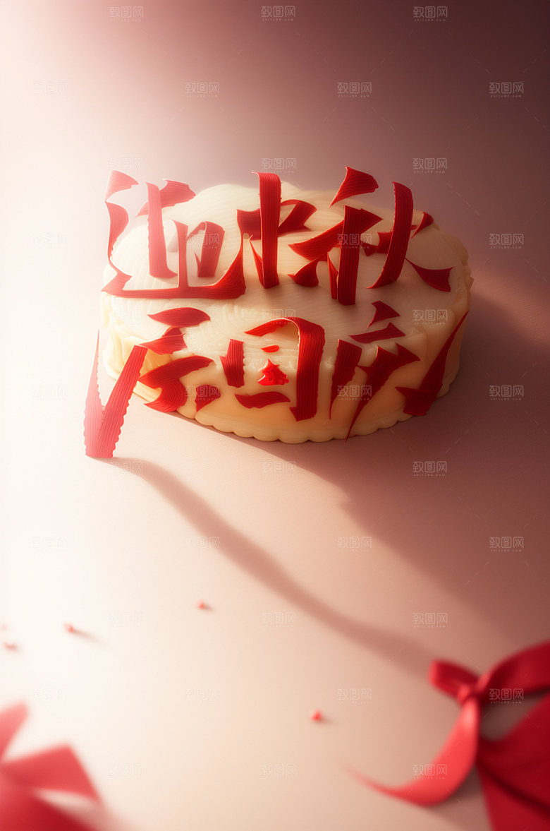 中秋国庆节日假日艺术字
