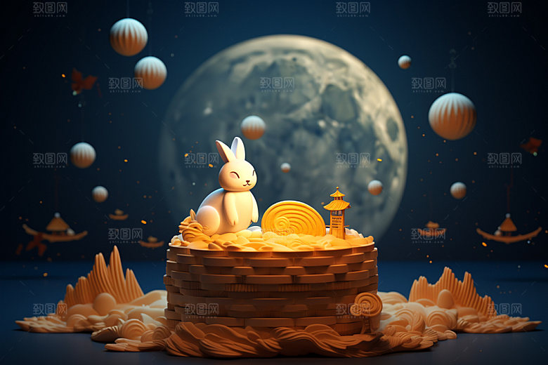 中秋灯笼中国风场景