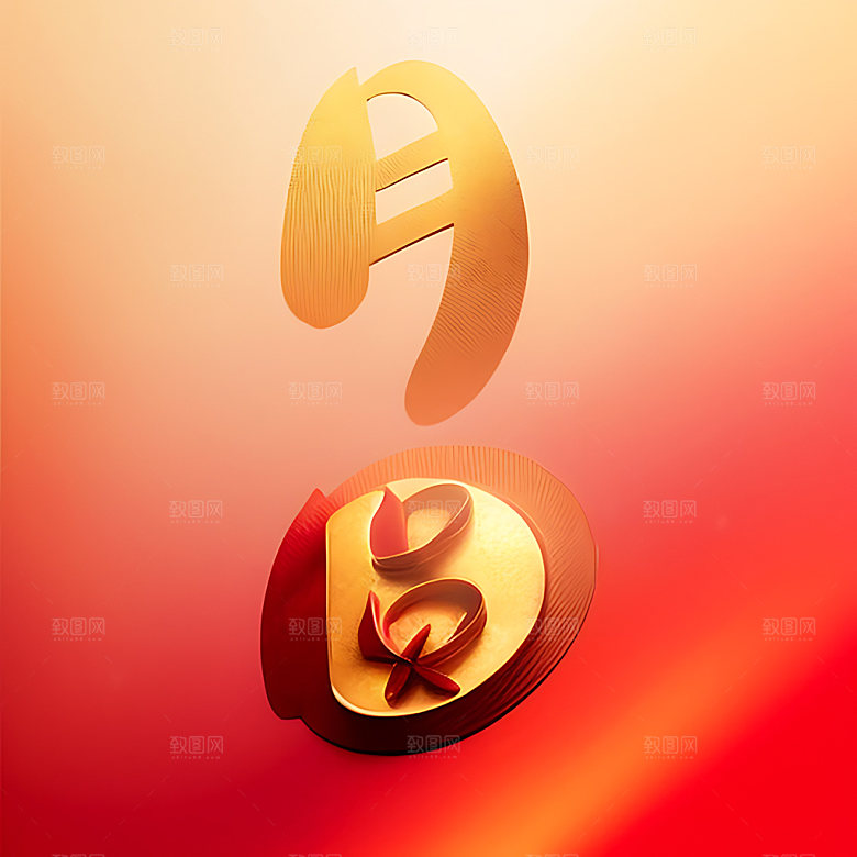 中秋月圆立体字传统节日艺术字