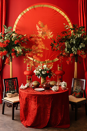 中式婚礼酒店婚礼中国传统效果图