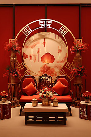 中式婚礼中国传统婚礼布置效果图