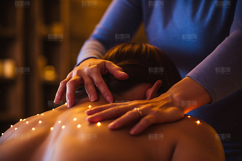 中医推拿理疗按摩摄影图