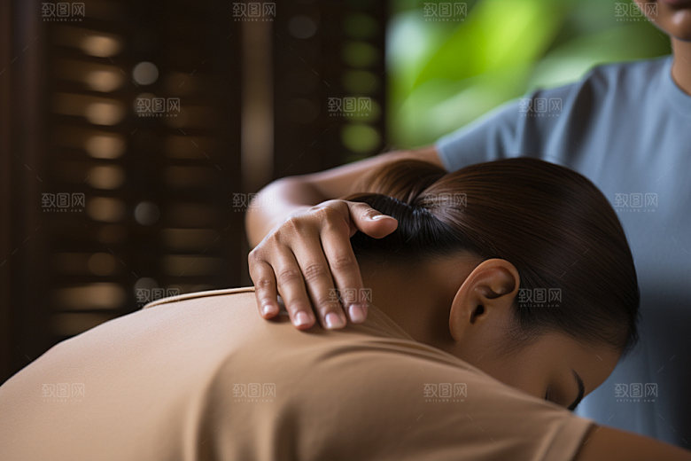 中医推拿手部按摩摄影图