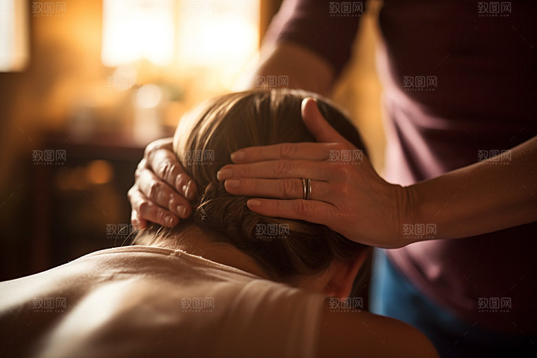 中医推拿理疗高清摄影图