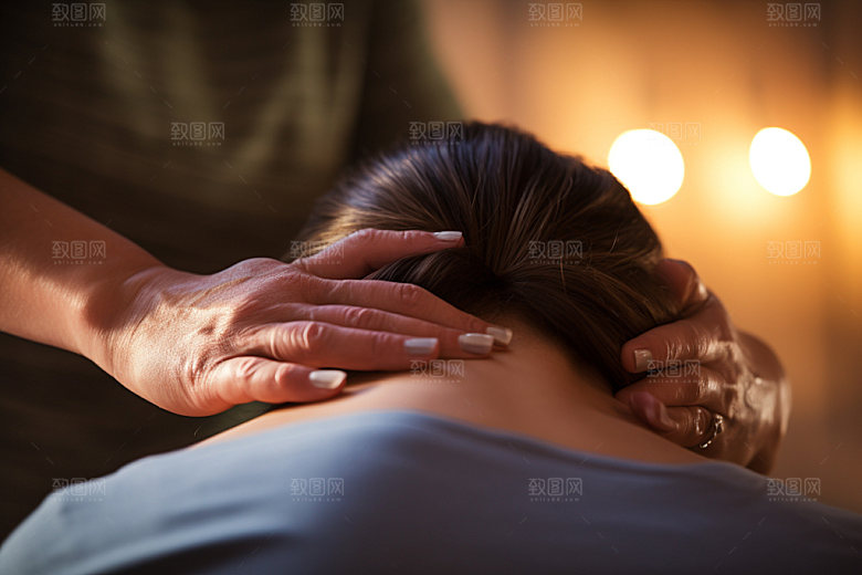 中医推拿穴位高清摄影图
