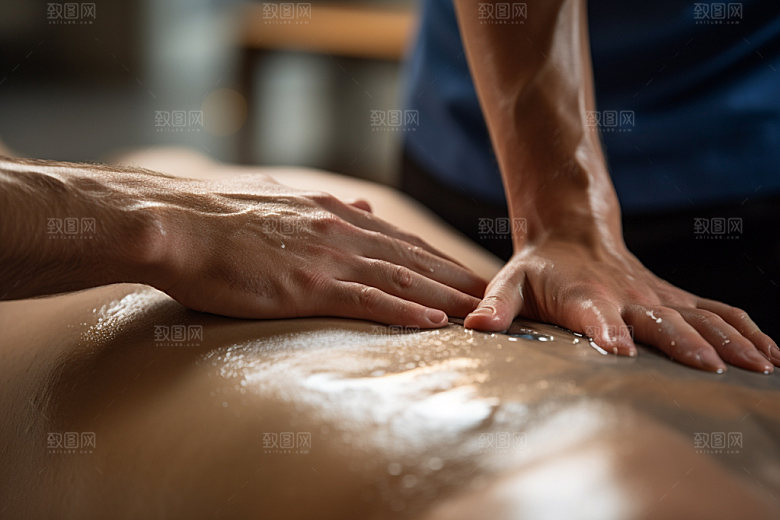 中医推拿按摩穴位摄影图