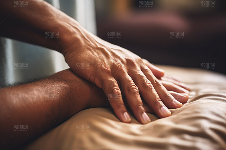 中医推拿手部理疗摄影图