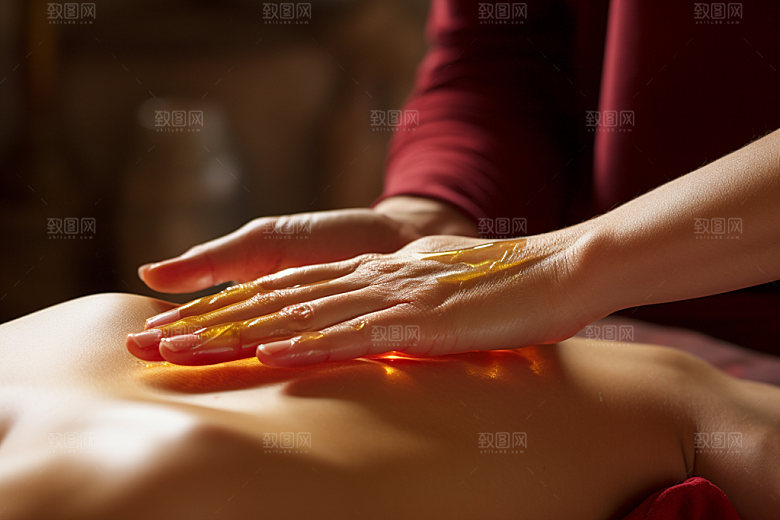 中医推拿按摩穴位摄影图