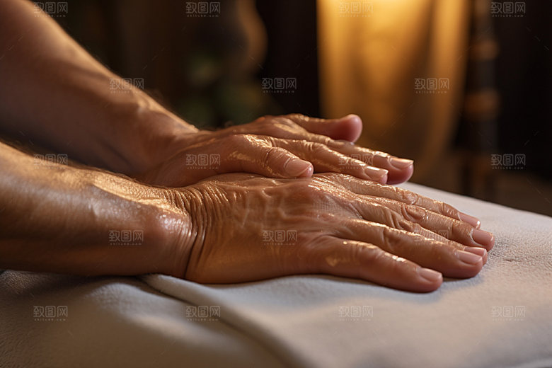 中医推拿高清手部摄影图